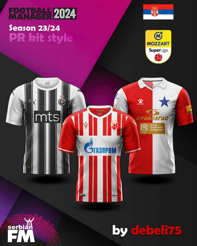 Serbia Super Liga 2022-23 3D kits